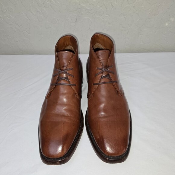 FRYE Weston 85042 Brown Leather Lace Up Chukka Ankle Dress Boots Men's US 11 D - Picture 3 of 9